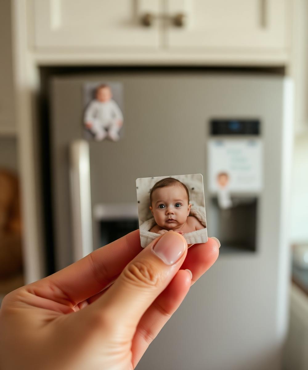 Baby announcement magnet
